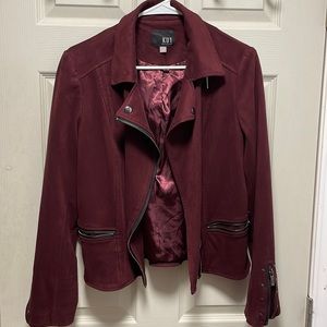 KUT from the Kloth maroon faux suede jacket